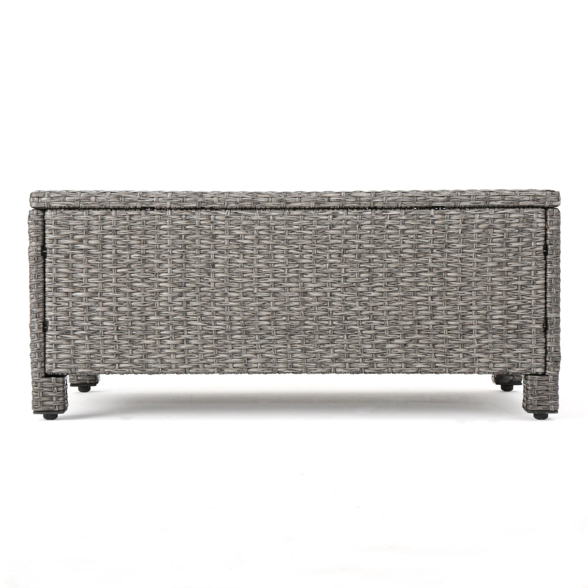 Puerta 4-Piece Outdoor Furniture Set gray-brown wicker rattan modular by HouseOfZazla on Tampa Home & Garden Store