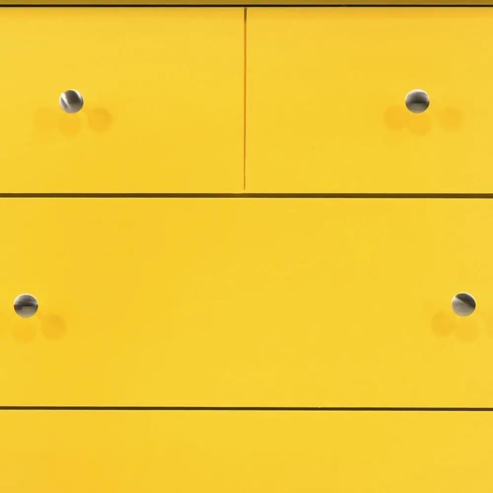 Hammond accent chest in bright yellow with round metal knobs on Tampa Home & Garden Store