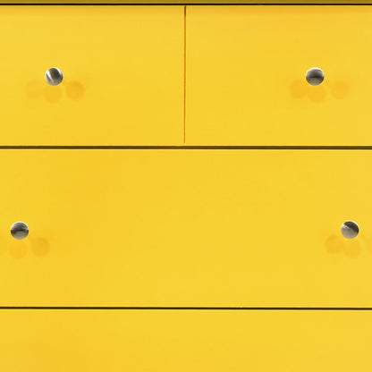 Chest with Real Wood Veneers and Nickel Hardware, yellow finish accent chest on Tampa Home & Garden Store