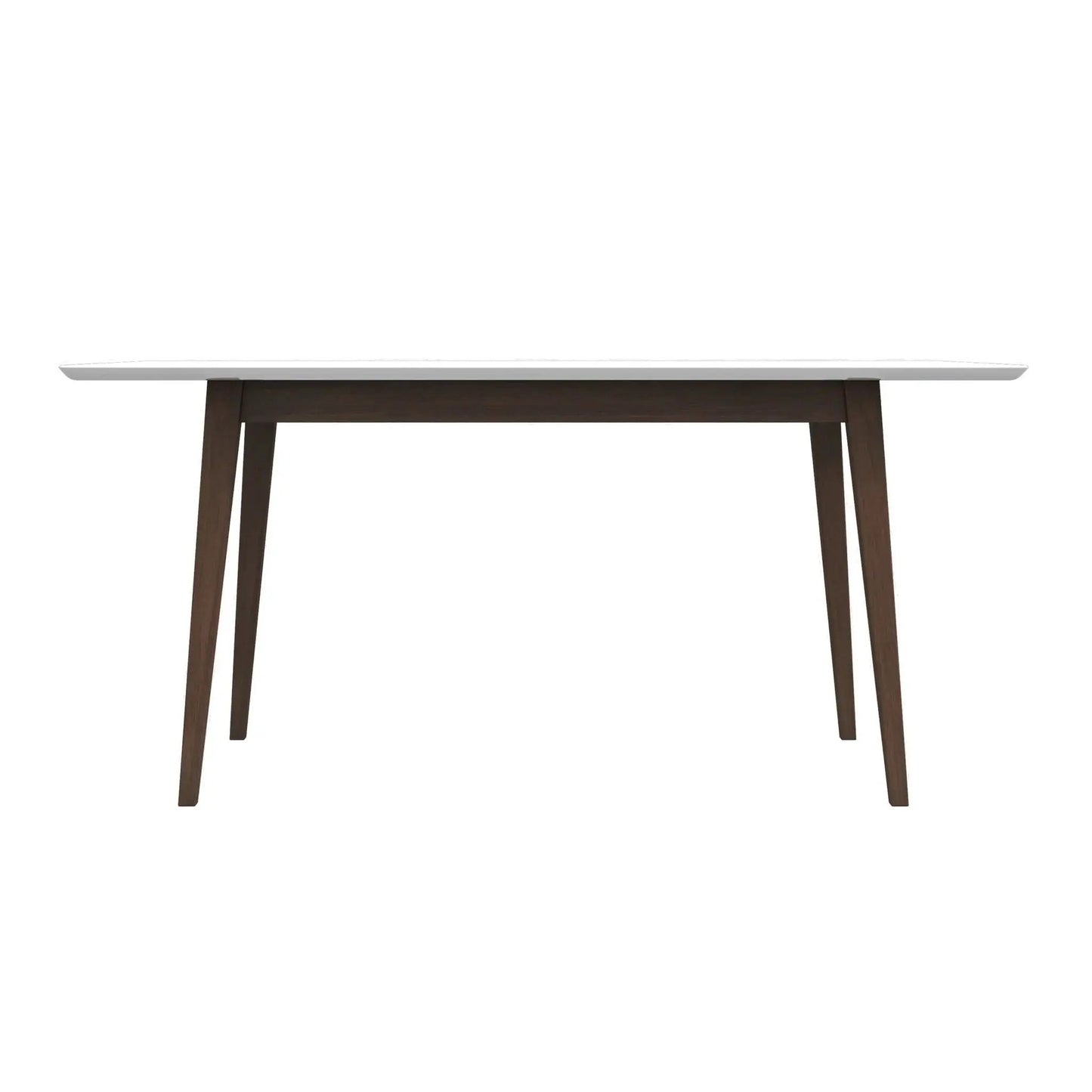 Mary Modern Rectangular Dining Table white top with dark wood legs Unique Piece Furniture on Tampa Home & Garden Store