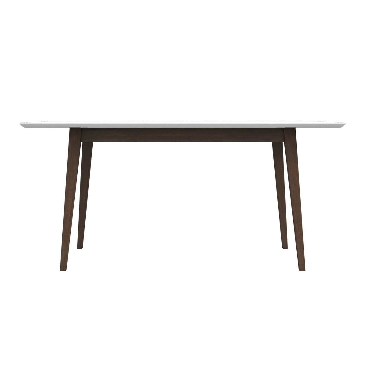 Mary Modern Style Rectangular Dining Table with white top and dark wood legs by HouseOfZazla on Tampa Home & Garden Store