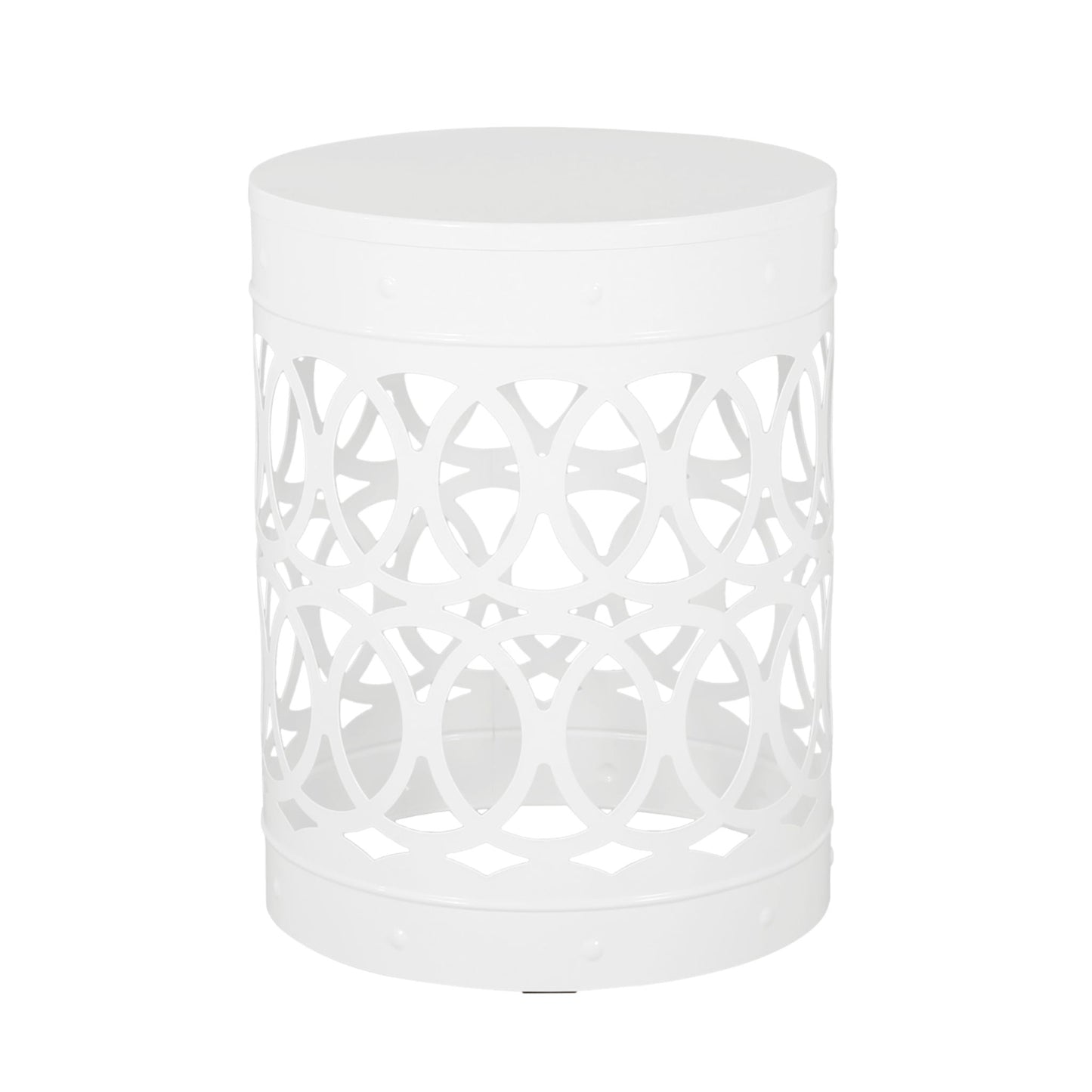 Outdoor Metal Side Tables Set of Two for Patio
