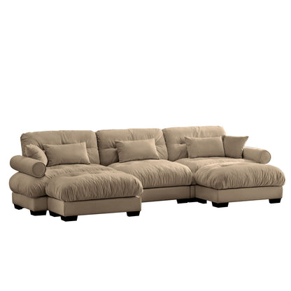 Oversized Modular Sofa with Movable Ottoman