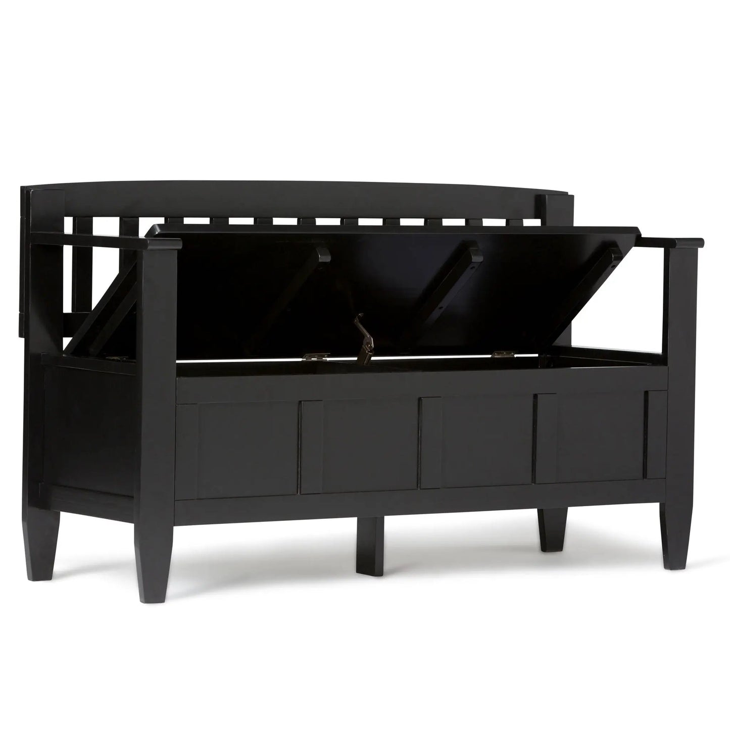 Brooklyn Handcrafted Entryway Storage Bench in black wood by Unique Piece Furniture on Tampa Home & Garden Store