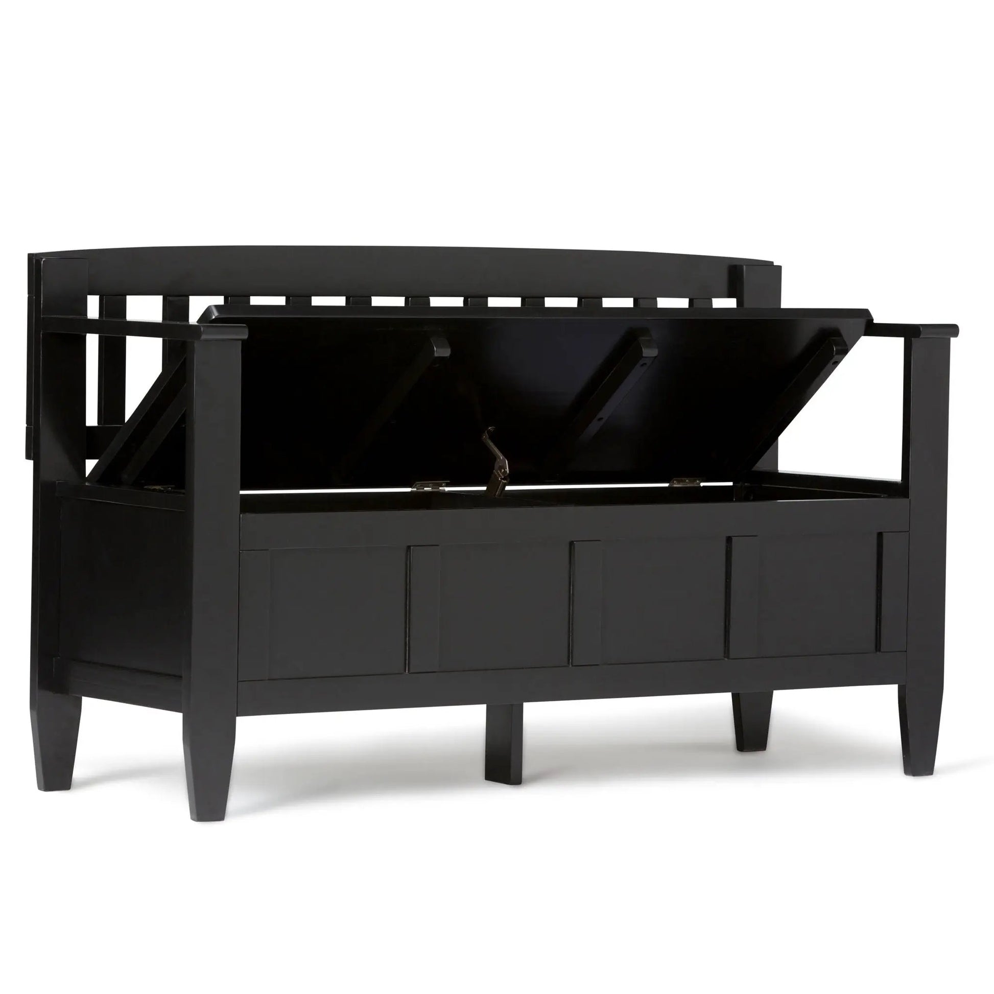 Brooklyn Handcrafted Entryway Storage Bench in black wood by Unique Piece Furniture on Tampa Home & Garden Store