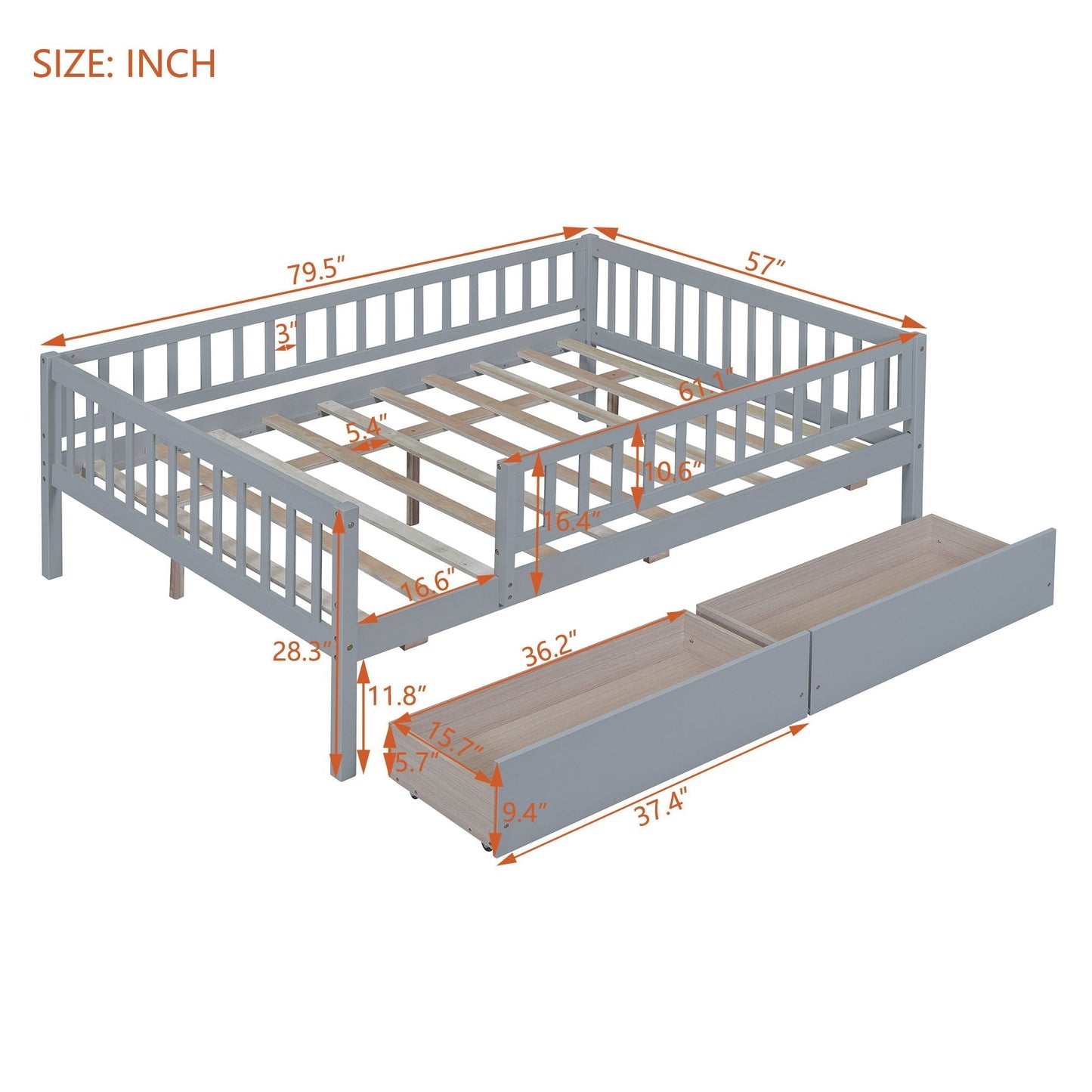 Multi Functional Wooden Daybed and Bedroom