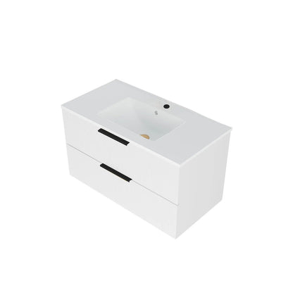 Floating Wall Mounted Vanity Sink and Drawers