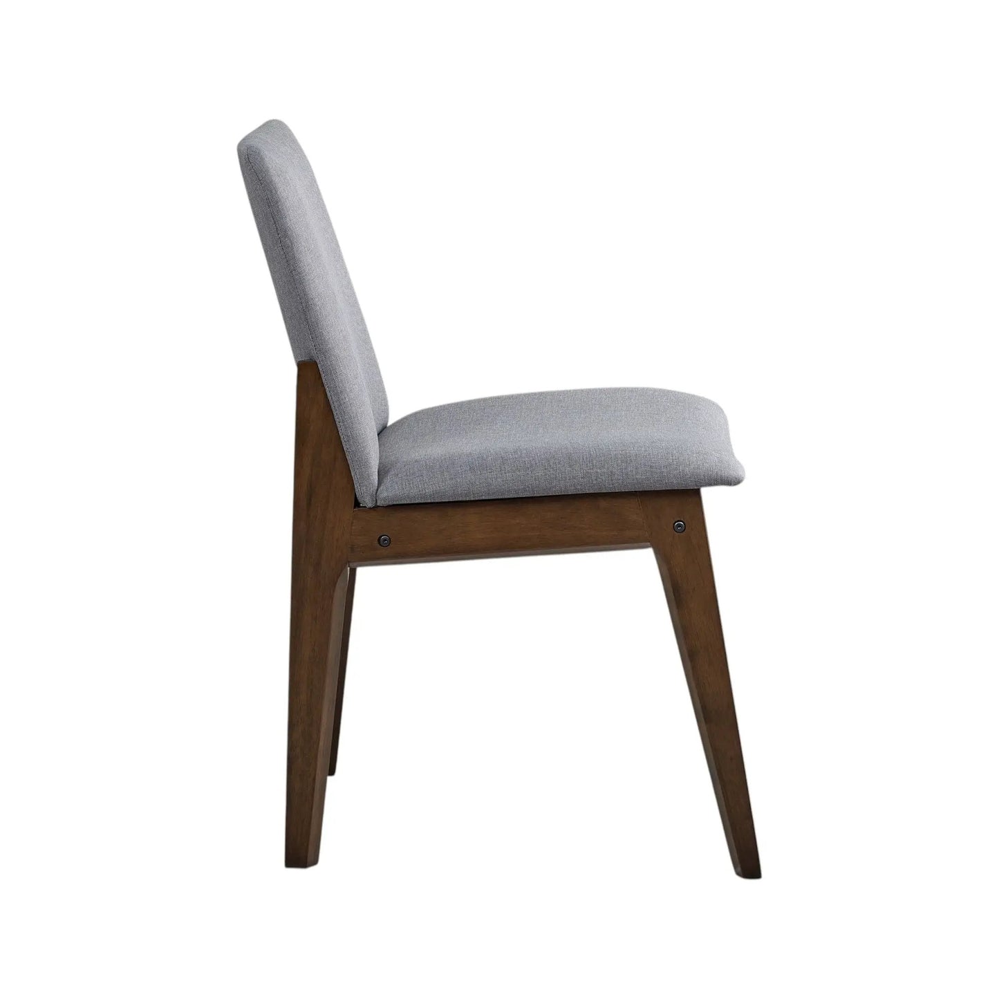 Kaela Side Chair Set of 2 Light Gray Fabric