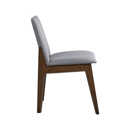 Kaela Side Chair Set of 2 Light Gray Fabric