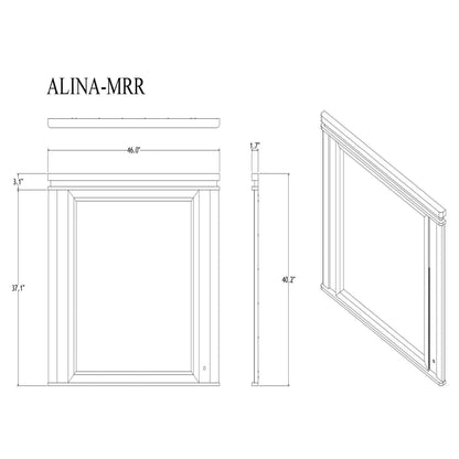 Adalid square mirror with LED lighting and glitter detailing in white on Tampa Home & Garden Store
