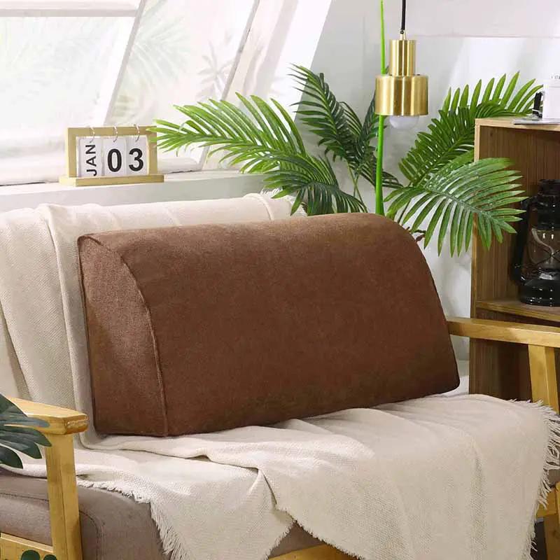 Removable and washable sofa cushion in brown microfiber fabric on Tampa Home & Garden Store