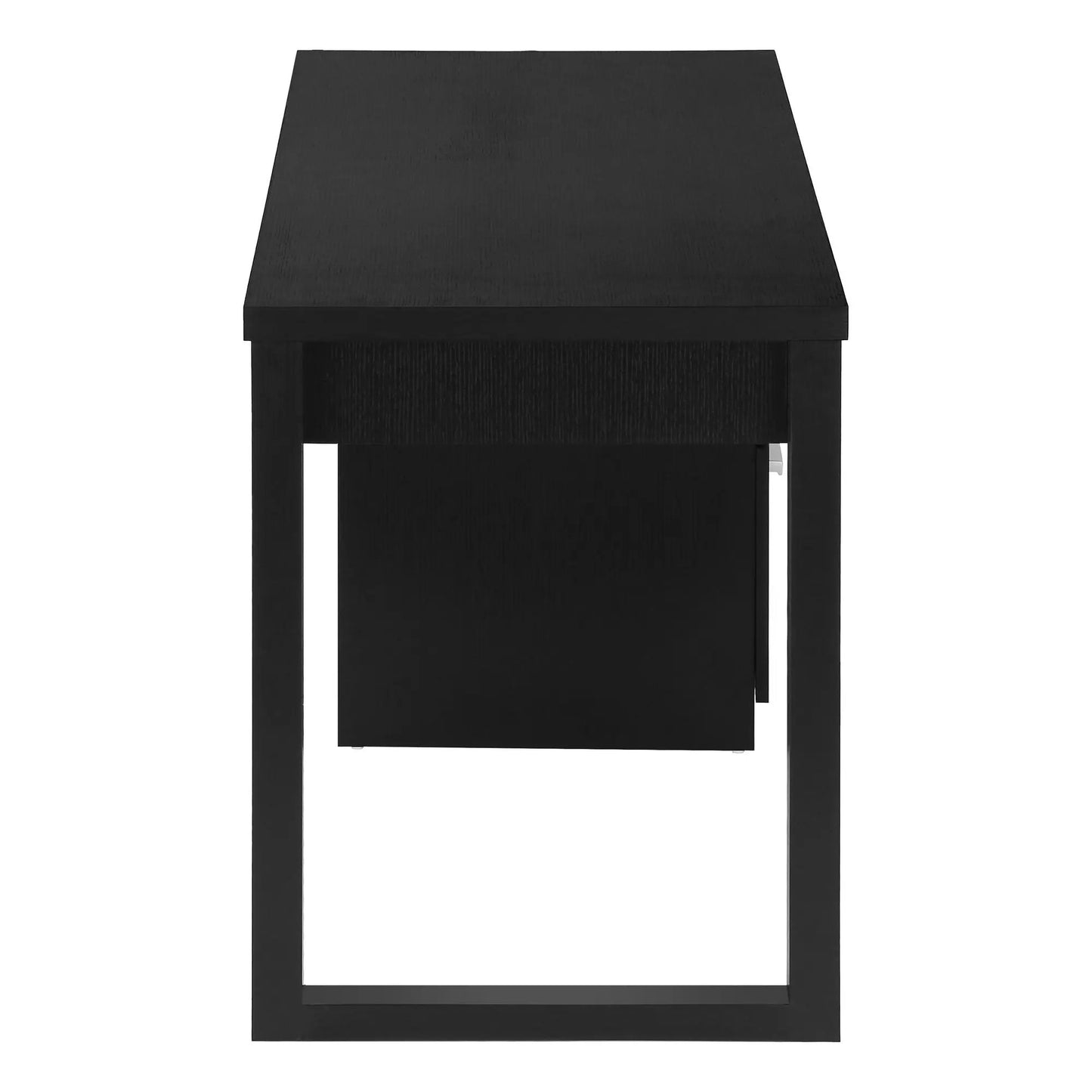 Computer desk black wood grain with storage shelf and sturdy legs on Tampa Home & Garden Store