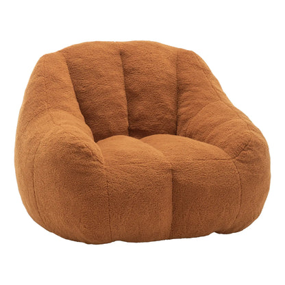 Comfy Bean Bag Chair with Memory Foam Filler in warm caramel sherpa fabric on Tampa Home & Garden Store