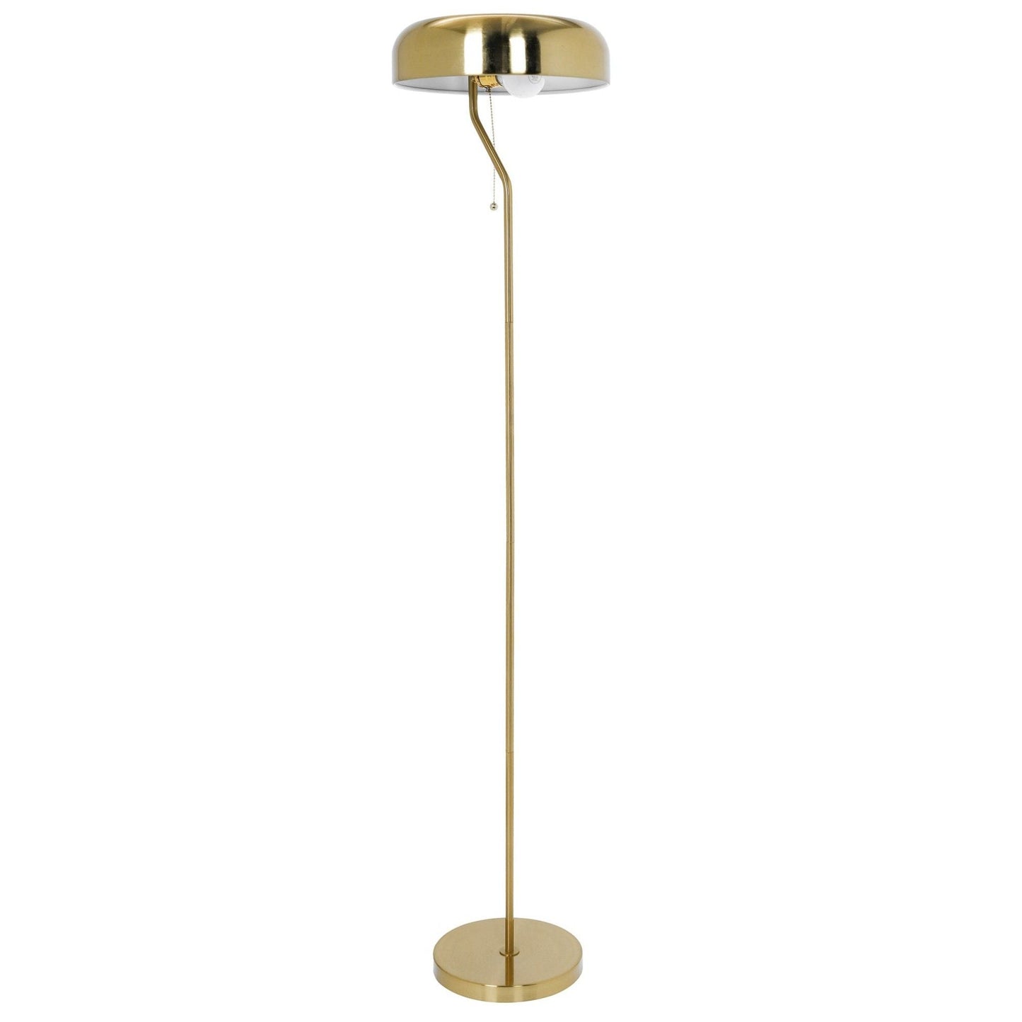 Spectra tall corner floor lamp gold with curved stem and dome shade and pull chain HouseOfZazla on Tampa Home & Garden Store