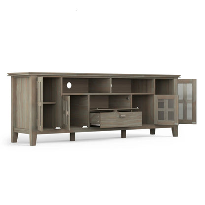 Artisan Tv Media Stand Glass Doors and Drawers