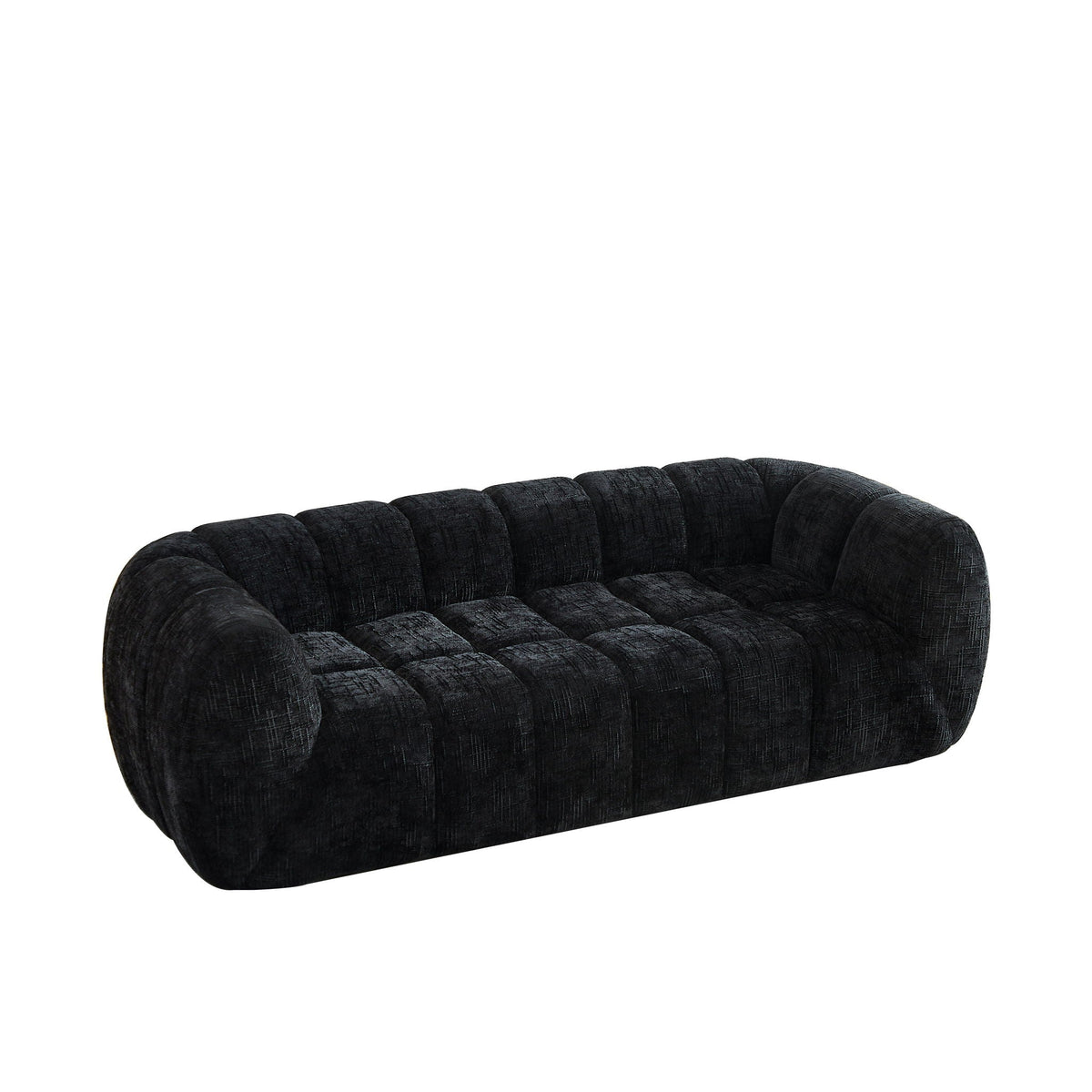 Modern Piano Key Backrest Sofa With Upholstery