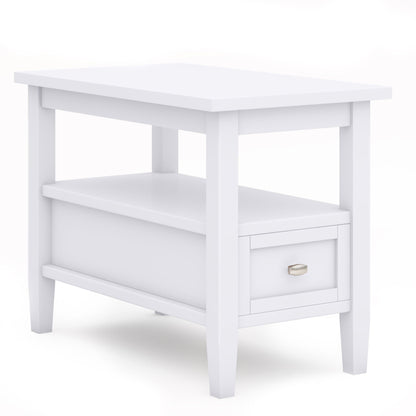 Warm Shaker white coffee table with brass drawer pull on Tampa Home & Garden Store
