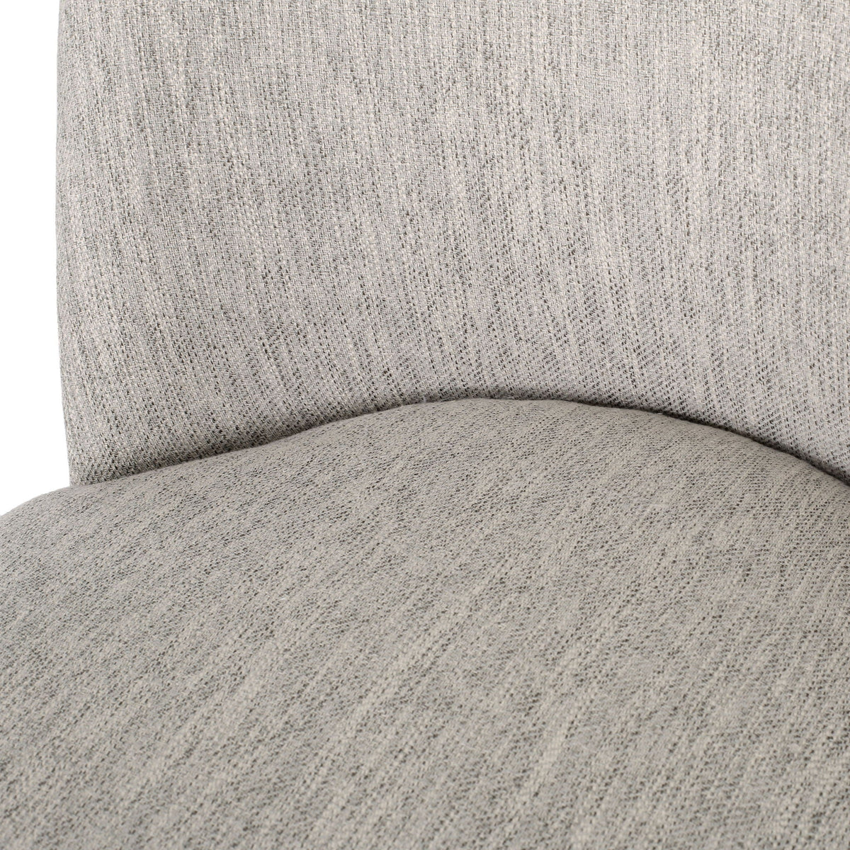 Modern dining chair set upholstery close-up in light gray textured fabric (2 chairs) on Tampa Home & Garden Store