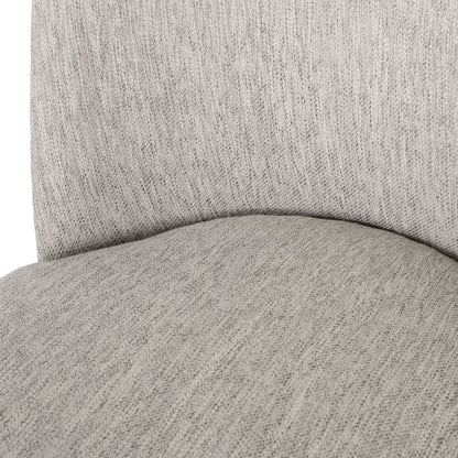 Modern dining chair set upholstery close-up in light gray textured fabric (2 chairs) on Tampa Home & Garden Store