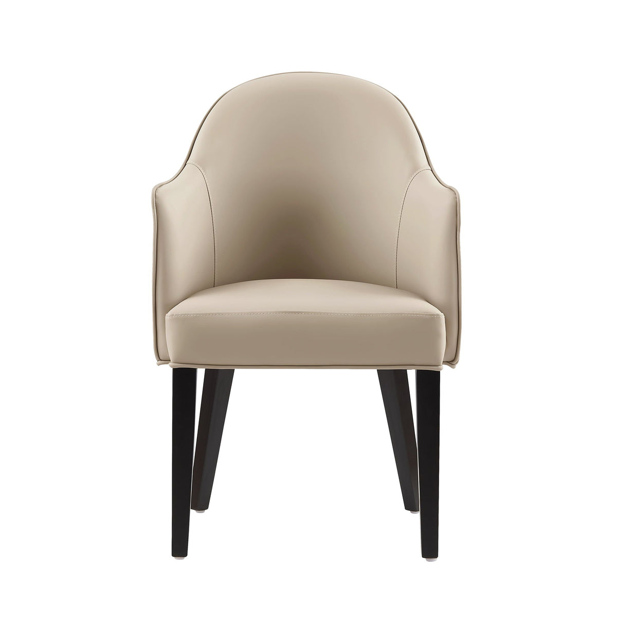Modern Solid Beech Wood and Vegan Armchair