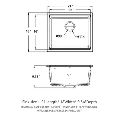 Undermount Quartz Composite Kitchen Sink