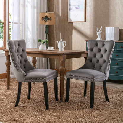 Nikki High End Tufted Dining Chair Set of Two