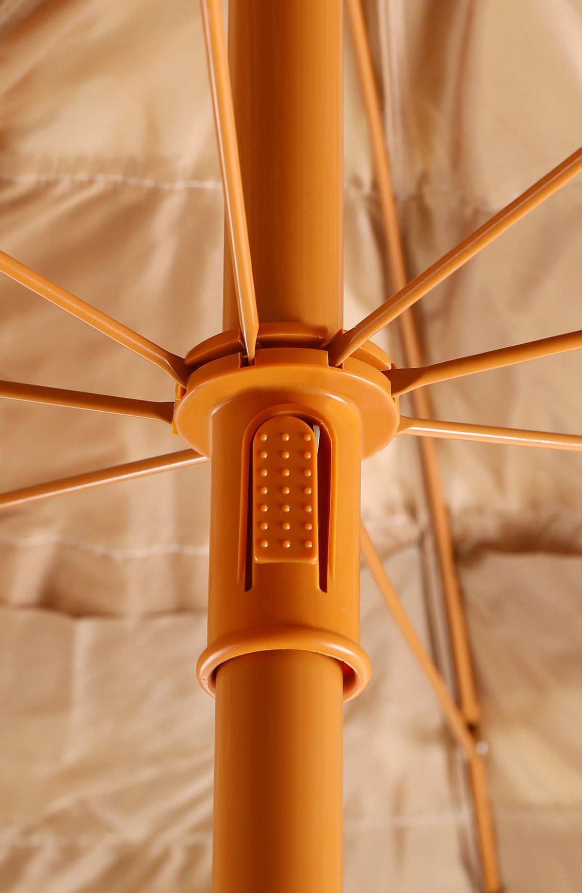 8' Thatched Patio Tiki Umbrella orange frame, HouseOfZazla tropical palapa for outdoor furniture on Tampa Home & Garden Store