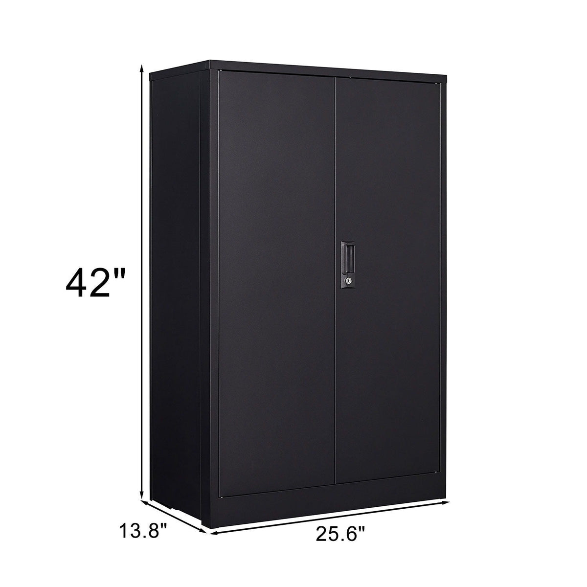 Metal storage cabinet black steel with locking doors and adjustable shelf by HouseOfZazla on Tampa Home & Garden Store