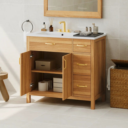Bathroom Vanity 2 Soft Close Doors and 3 Drawers