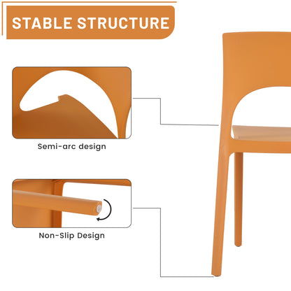 Modern 4 Piece Outdoor Set with Folding Table orange by HouseOfZazla on Tampa Home & Garden Store