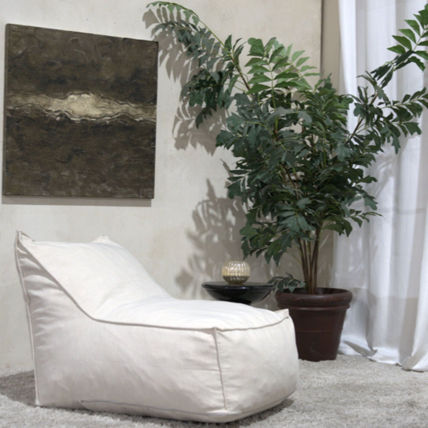 Ettie Water Resistant Fabric Bean Bag Chair