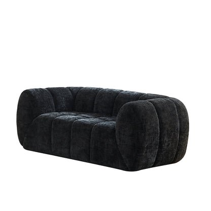 Rounded Cloud Sofa and Piano Key Backrest Design