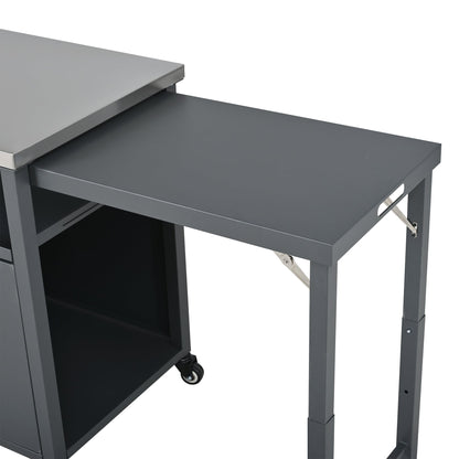 Foldable Outdoor Prep Cart and Storage Shelf
