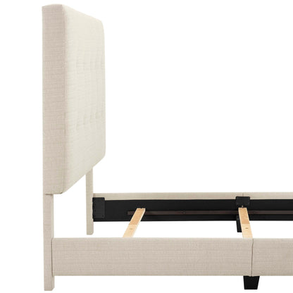 Tufted and Upholstered Platform Bed Frame