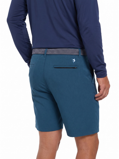 Bayport Lightweight Shorts blue with White Water Life logo on Tampa Home & Garden Store