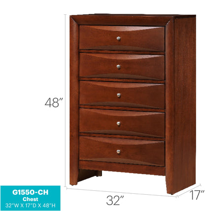 Accent Chest with Molded Resin Drawers in cherry wood by HouseOfZazla, a stylish accent table on Tampa Home & Garden Store