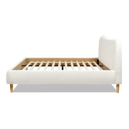 Roman Curved Headboard Upholstered Platform Bed with slat foundation by Unique Piece Furniture on Tampa Home & Garden Store