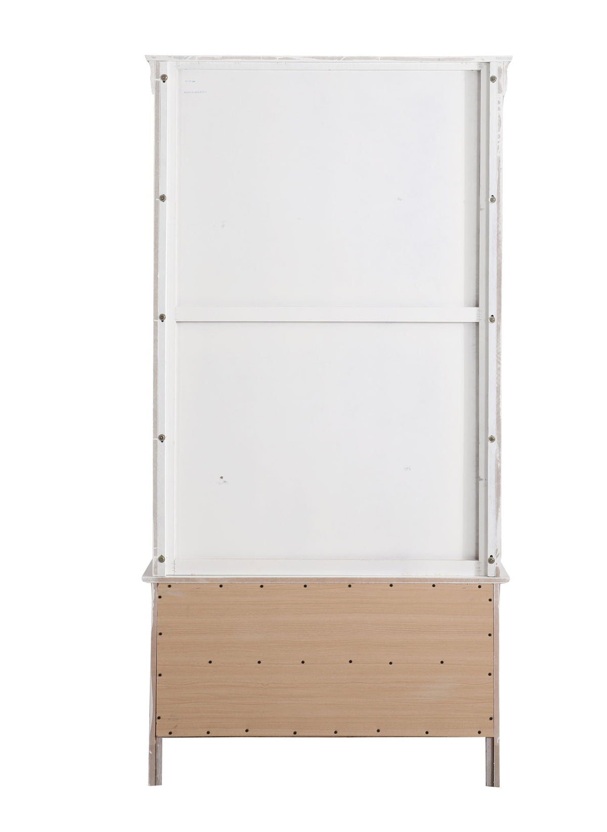Traditional armoire with hanging bar, white cabinet on natural wood base by HouseOfZazla on Tampa Home & Garden Store