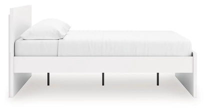 Onita panel platform bed in white with storage-style frame and exposed legs on Tampa Home & Garden Store