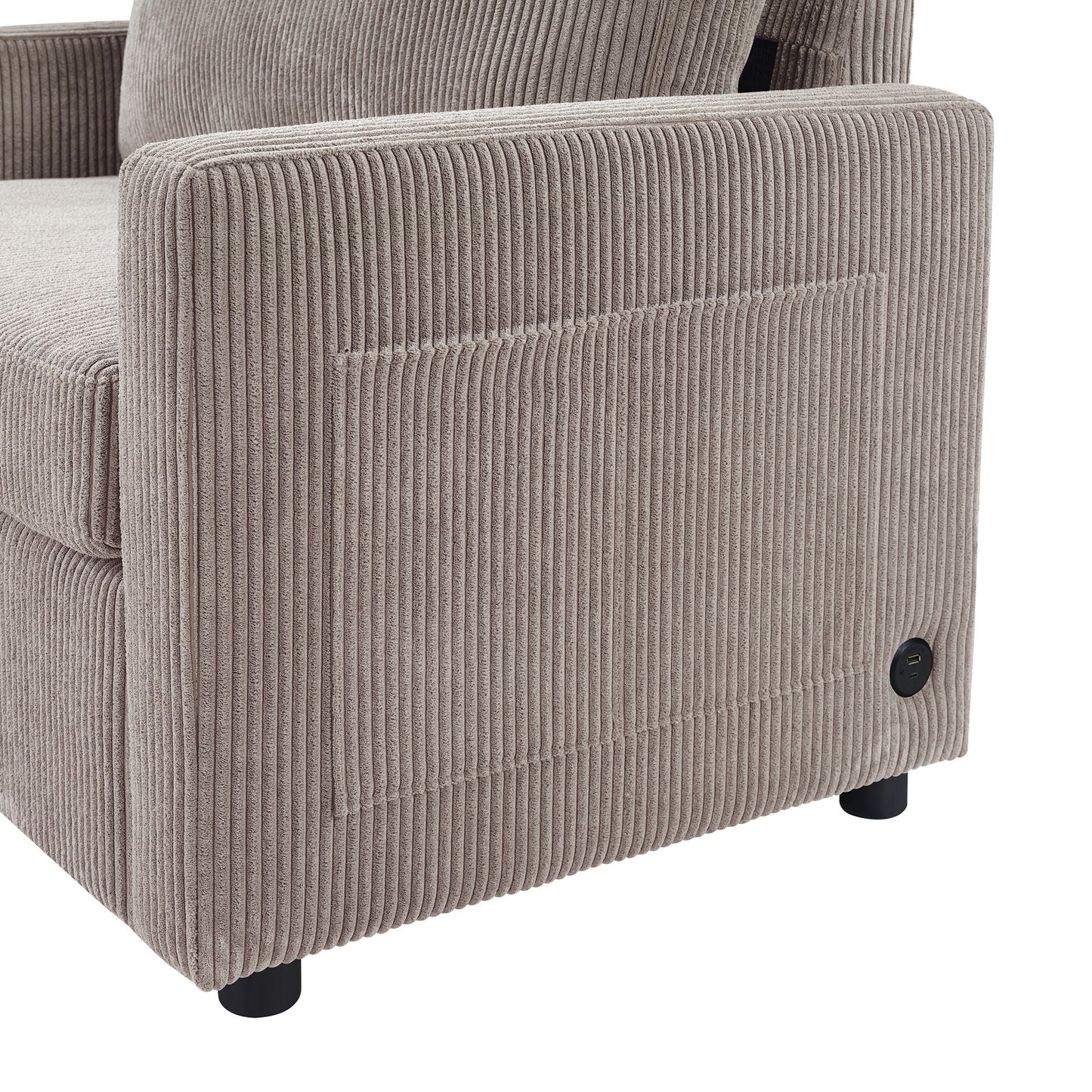 Foldable Sleeper Sofa with USB Ports and Storage