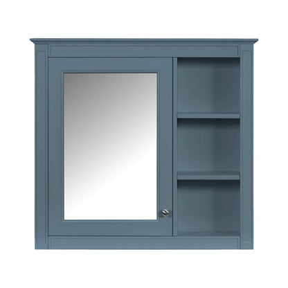 Blue-gray bathroom vanity with medicine cabinet, 2 soft-close doors and 4 drawers by HouseOfZazla on Tampa Home & Garden Store