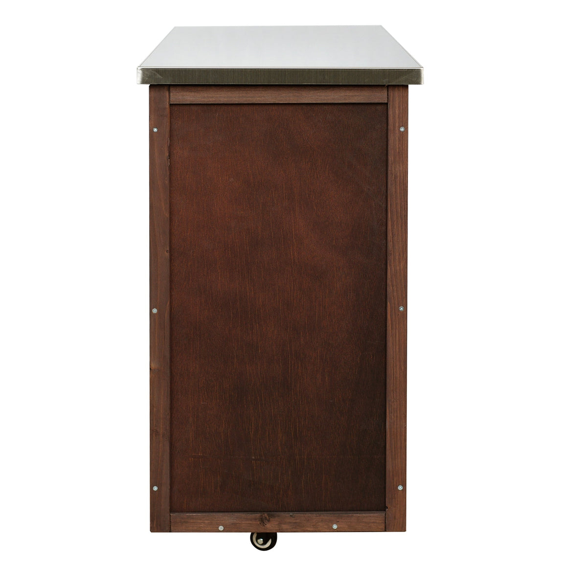 Outdoor Kitchen Island Fir Wood Prep Station by HouseOfZazla with metal top on Tampa Home & Garden Store
