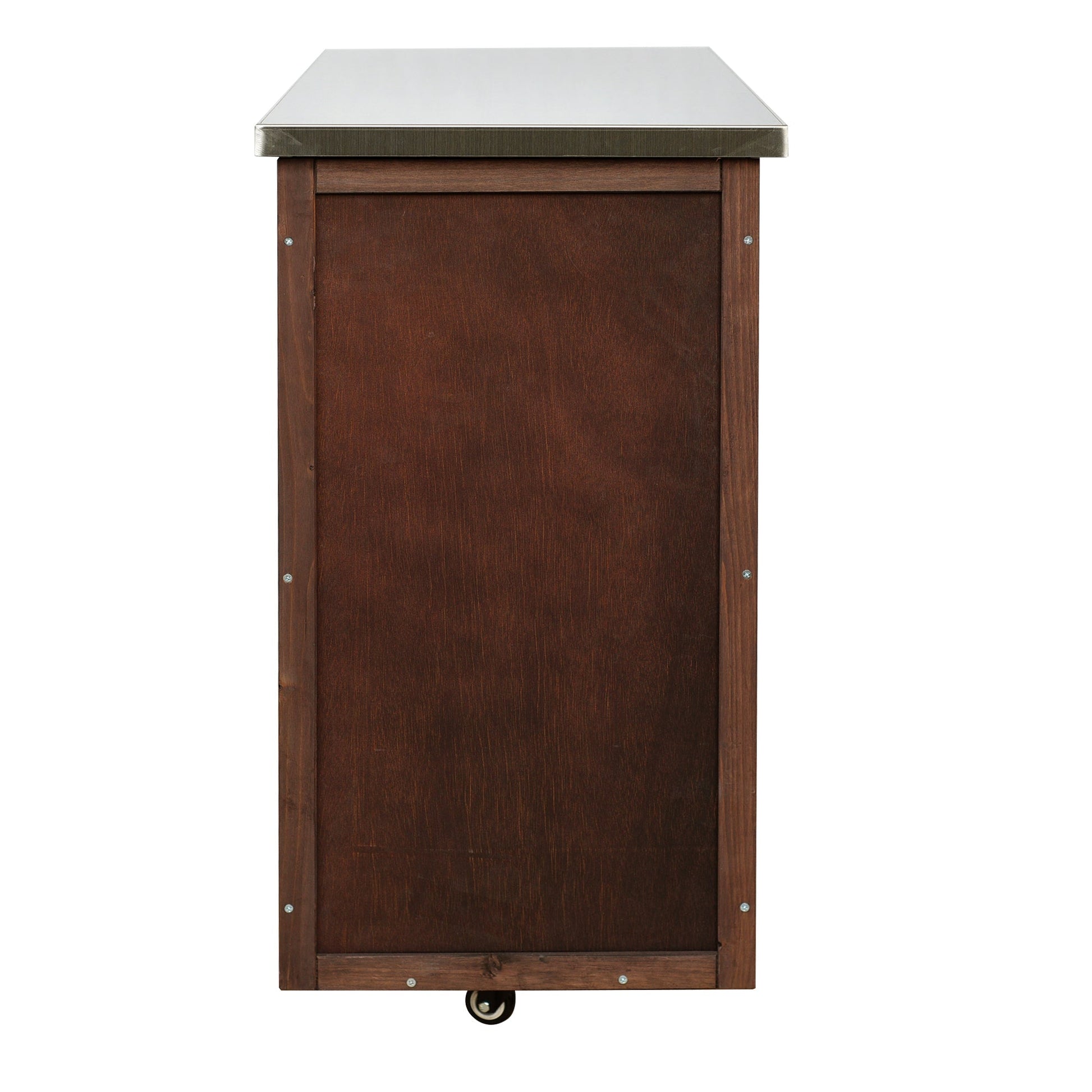 Outdoor Kitchen Island Fir Wood Prep Station by HouseOfZazla with metal top on Tampa Home & Garden Store