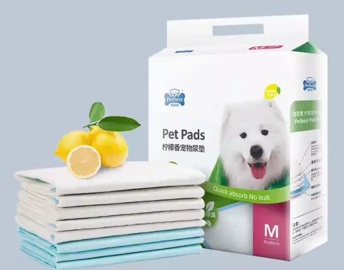 Dog Pads by FLIPSTYLEZLLC, thickened urine pads for puppies, white box with dog image and blue pads on Tampa Home & Garden Store