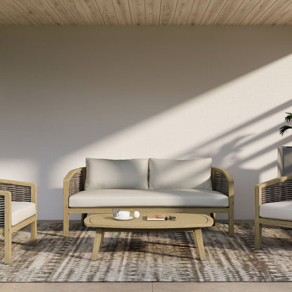 Parkside Natural Outdoor Sofa and Cushions