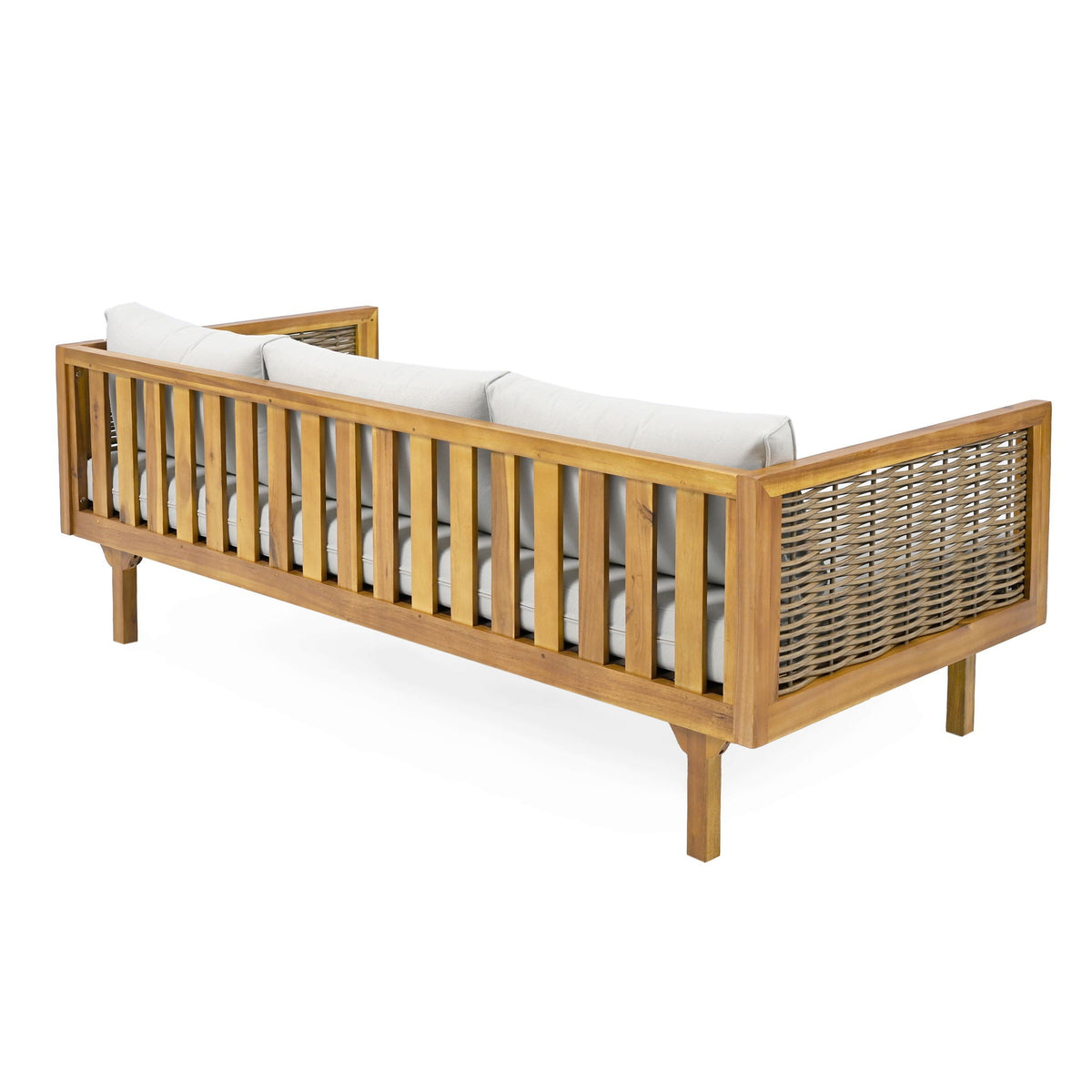 Claremont 3 Seater Daybed teak acacia wood with water resistant cushions on Tampa Home & Garden Store
