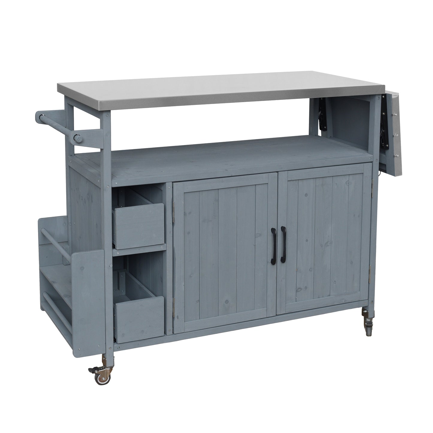 Farmhouse Rolling Outdoor Kitchen and Cart