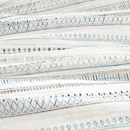 Printed Microfiber Seersucker Quilt Set taupe/blue, reversible geometric patterns HouseOfZazla on Tampa Home & Garden Store