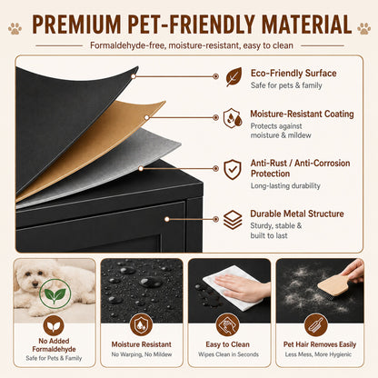 58-inch Metal Cat Litter Box Enclosure by HouseOfZazla with premium metal construction on Tampa Home & Garden Store
