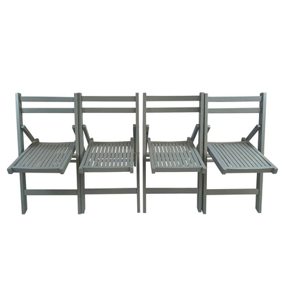 Solid Wood Foldable Event Chair Set of 4